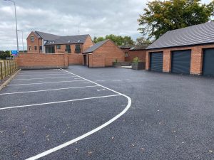 A recent completed car park to a redevelopment near Rangemore